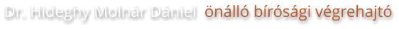 Dr. Hideghy Molnár Dániel  önálló bírósági végrehajtó